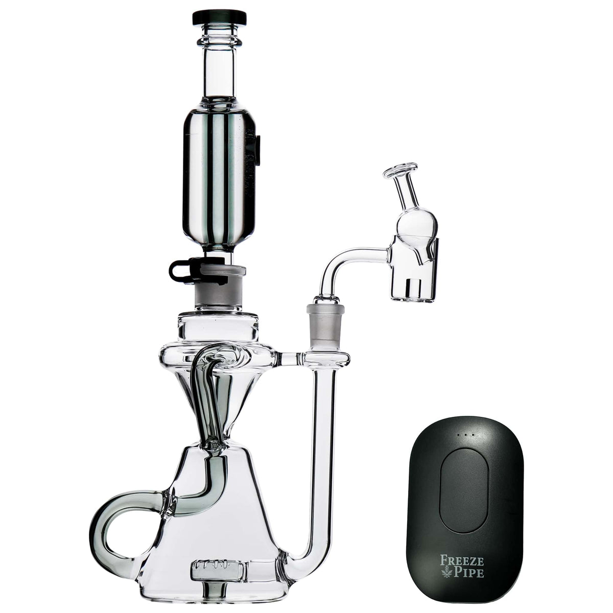 Waterfall Dab Rig + Vape Pen The Freeze Pipe Waterfall Dab Rig + Vape Pen The Freeze Pipe