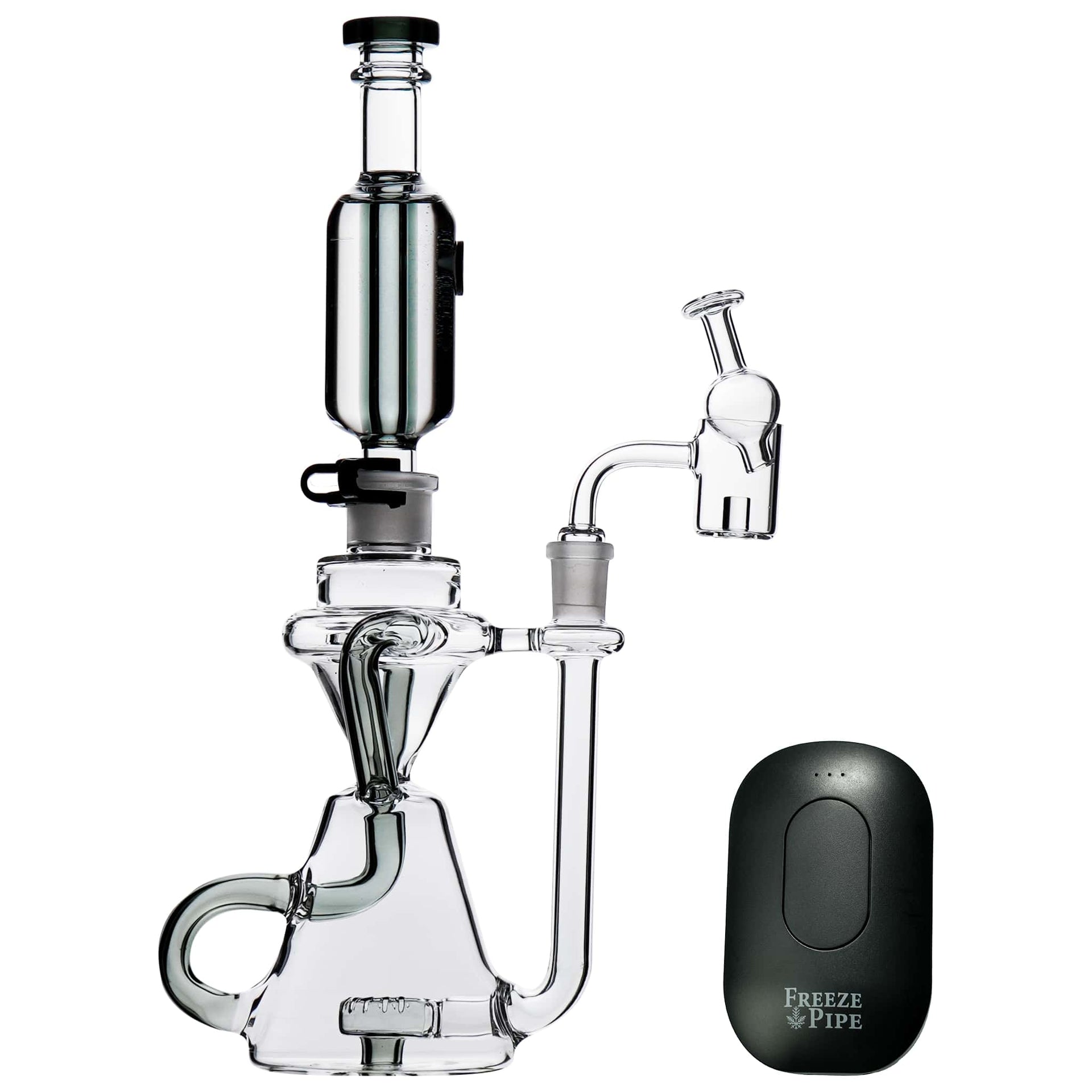 Waterfall Dab Rig + Vape Pen The Freeze Pipe Waterfall Dab Rig + Vape Pen The Freeze Pipe